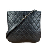Chanel Black Quilted Leather Uniform Chain Crossbody 2018