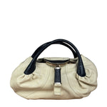 Fendi Off-White Grained Leather Spy Shoulder Bag