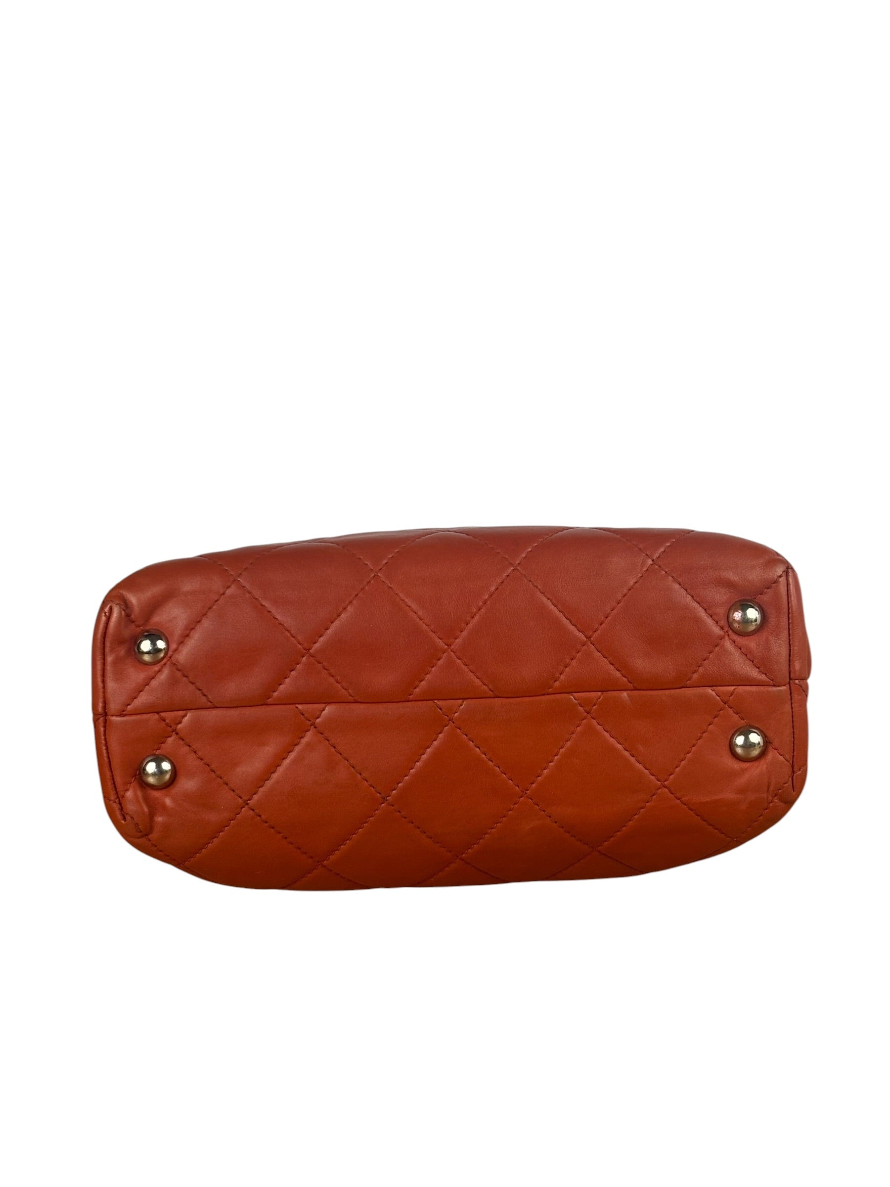 Chanel Red Quilted Calfskin In The Business Tote 2011
