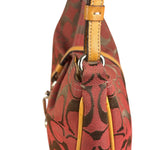 Coach Multicolor Leather Trim Signature Canvas Shoulder Bag