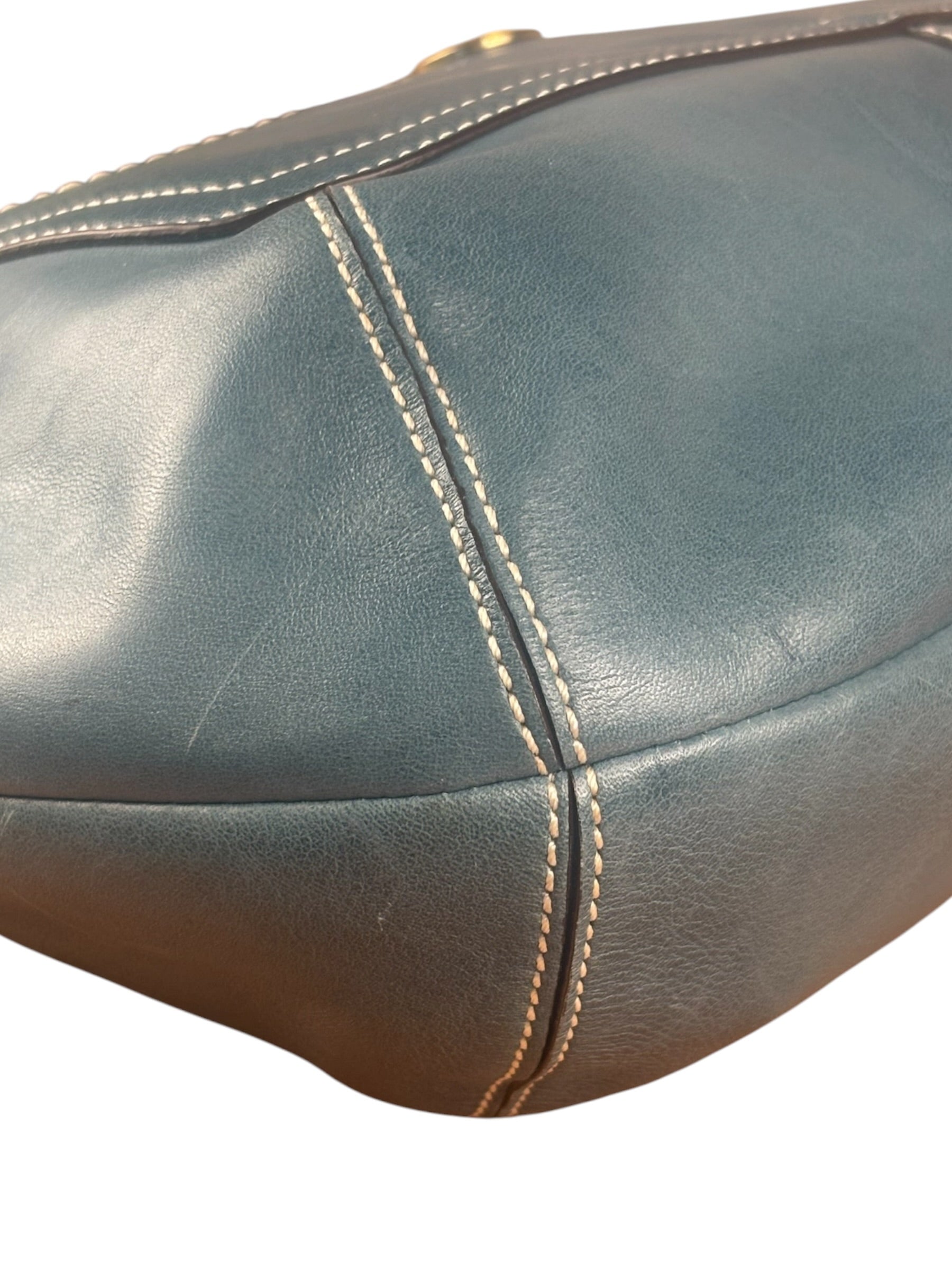 Coach Vintage Teal Leather Ergo Hobo Bag