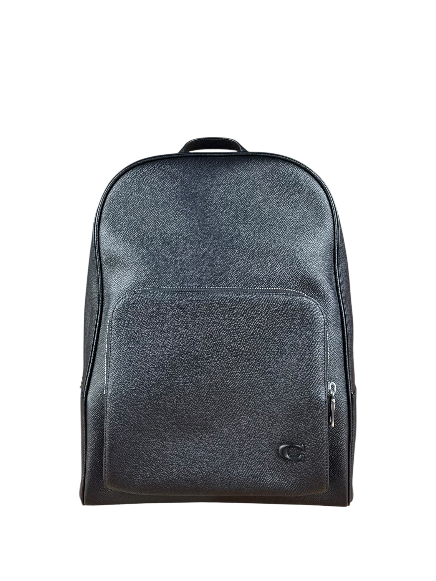 Coach Black Crossgrain Leather Wade Backpack