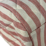 Chanel Vintage Pink/Cream Denim Maxi Stripped Tote 1994