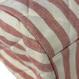 Chanel Vintage Pink/Cream Denim Maxi Stripped Tote 1994