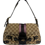 Gucci GG Canvas Web Horsebit Shoulder Bag