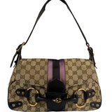 Gucci GG Canvas Web Horsebit Shoulder Bag