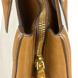 Miu Miu Beige/Brown Bicolor Leather Madras Handbag