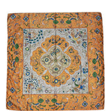 Fendi Silk Multicolor Textured Abstract Scarf