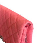 Chanel Coral Pink Matte Quilted Caviar Flap Shoulder Bag 2012