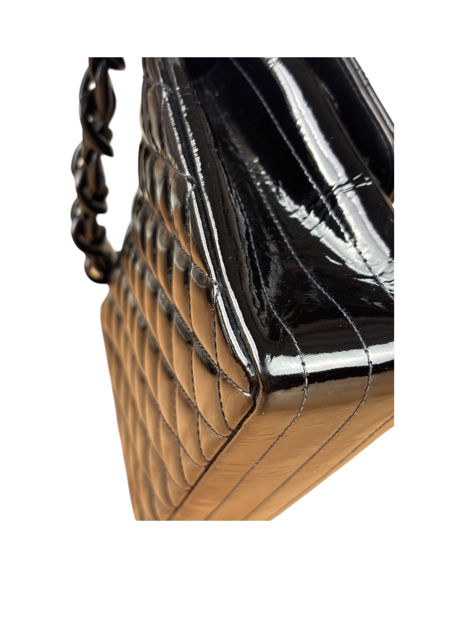 Chanel Vintage Black Quilted Leather Flap Bag 1996