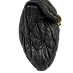 Miu Miu Black Leather Matelasse Shoulder Bag