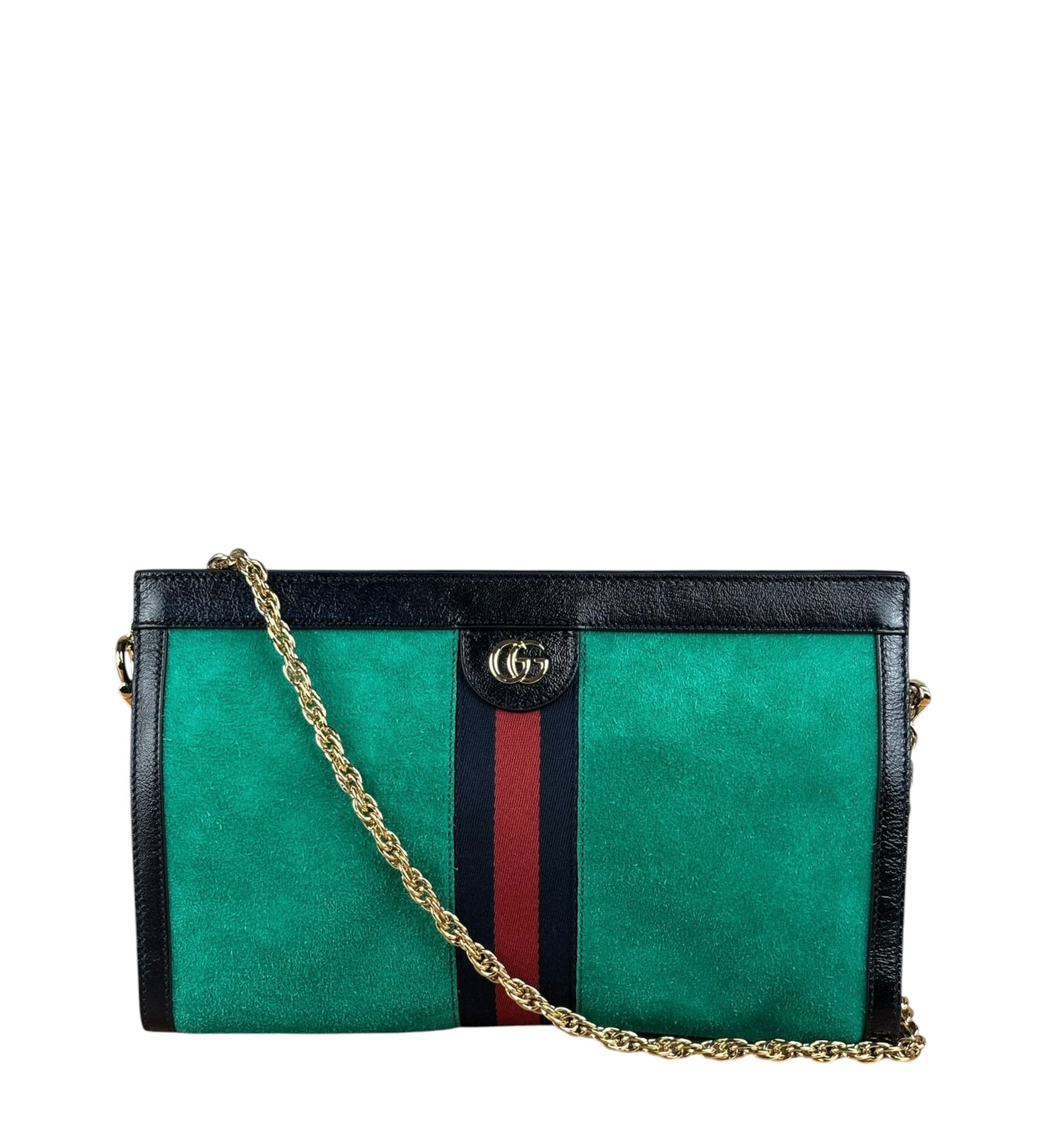 Gucci Suede Web Ophidia Chain Shoulder Bag