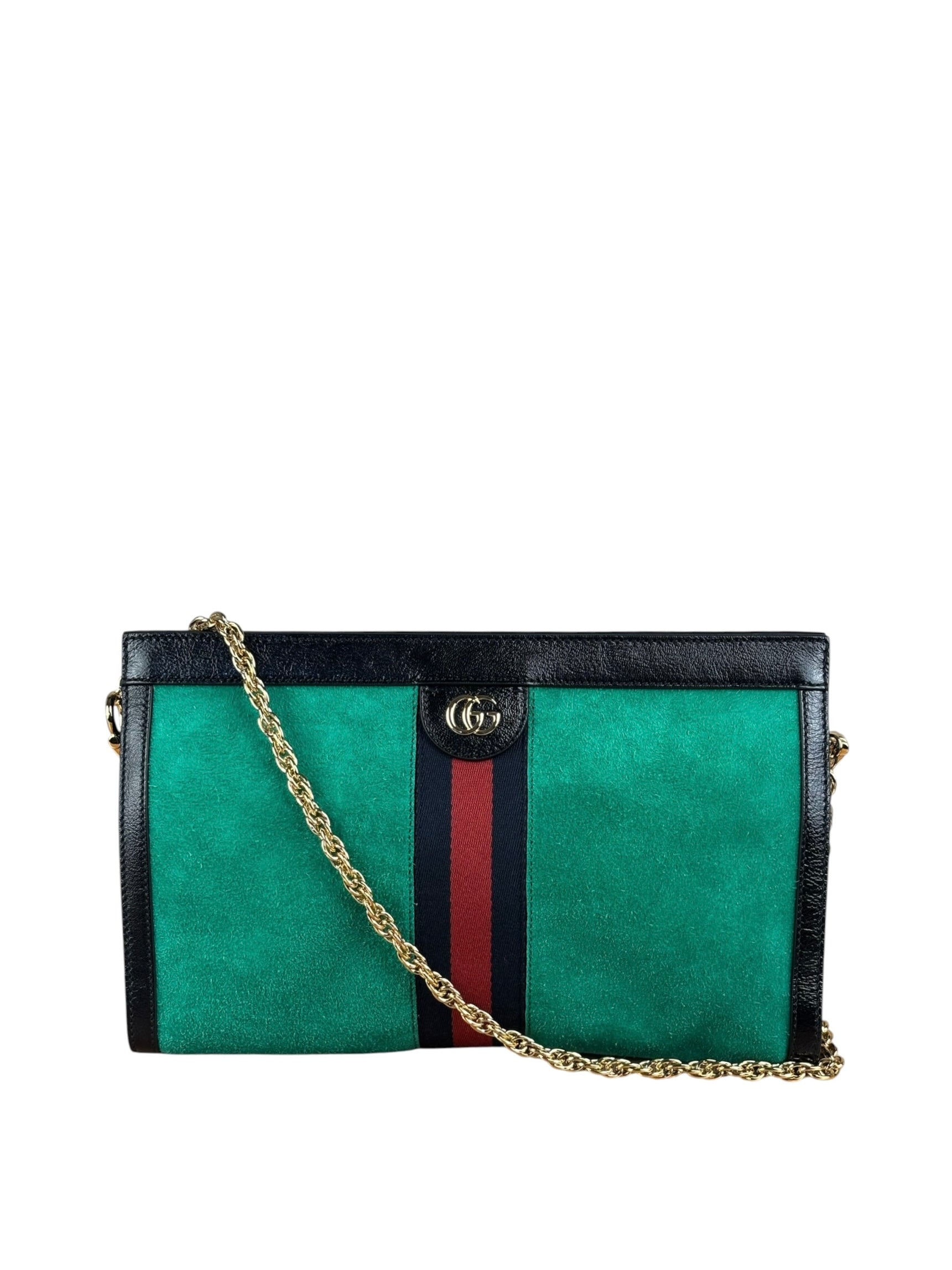 Gucci Suede Web Ophidia Chain Shoulder Bag