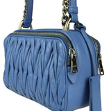 Miu Miu Blue Leather Chain Camera 2Way Shoulder Bag