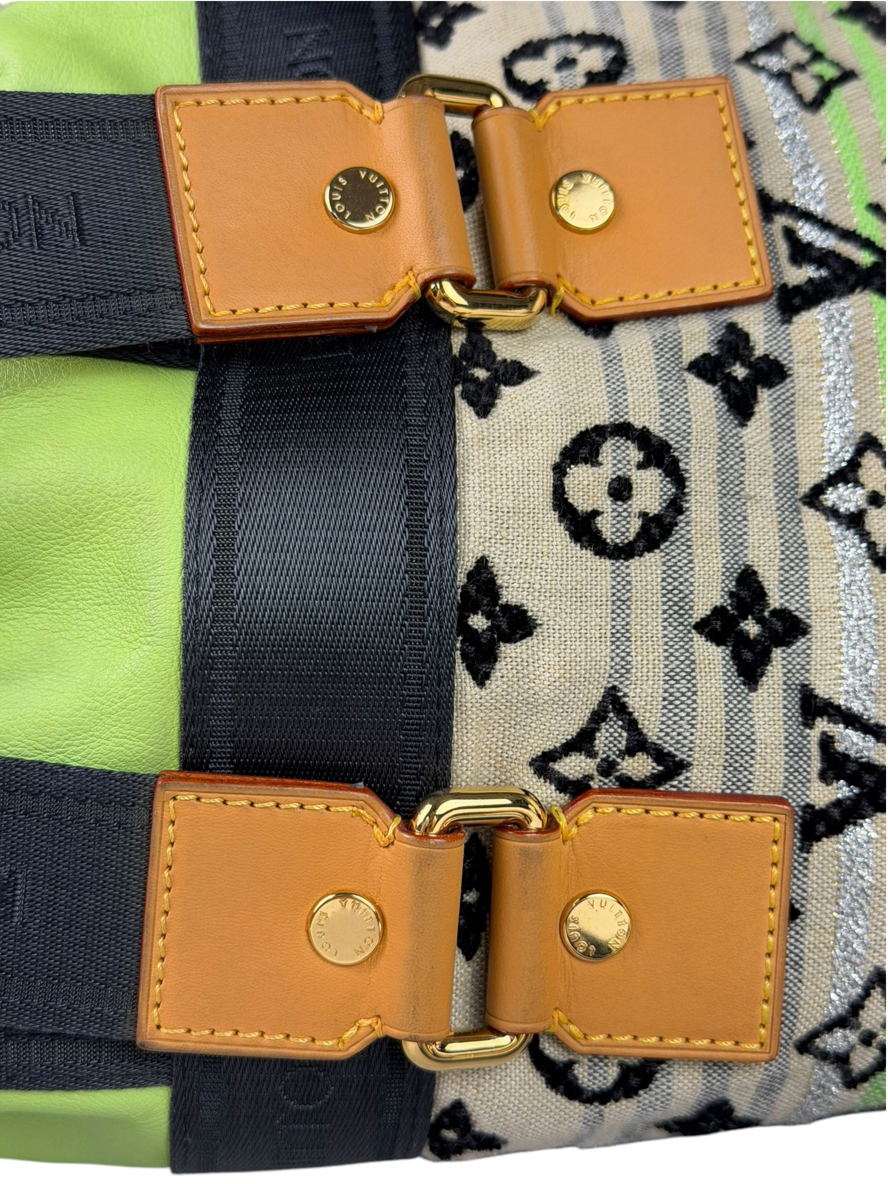 Louis Vuitton Limited Edition Leather Trim Monogram Cheche Gypsy PM