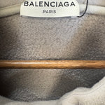 Balenciaga Grey Oversized Cropped Hoodie