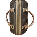 Celine Brown Leather Boston Handbag