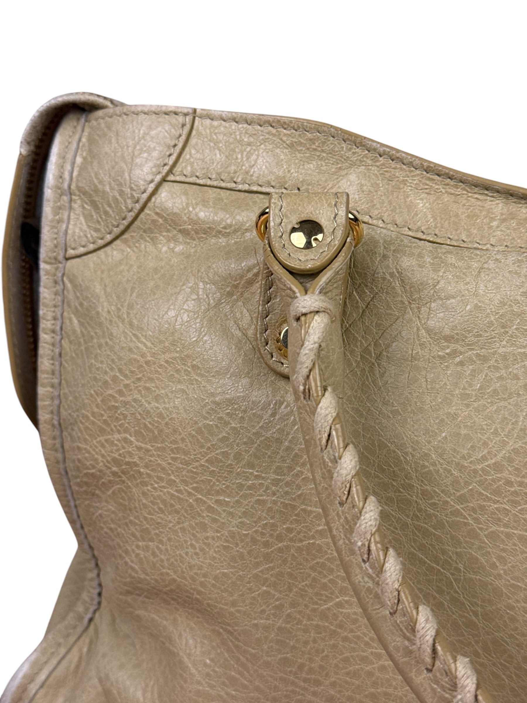 Balenciaga Beige Leather Le City Small Two-Way Bag