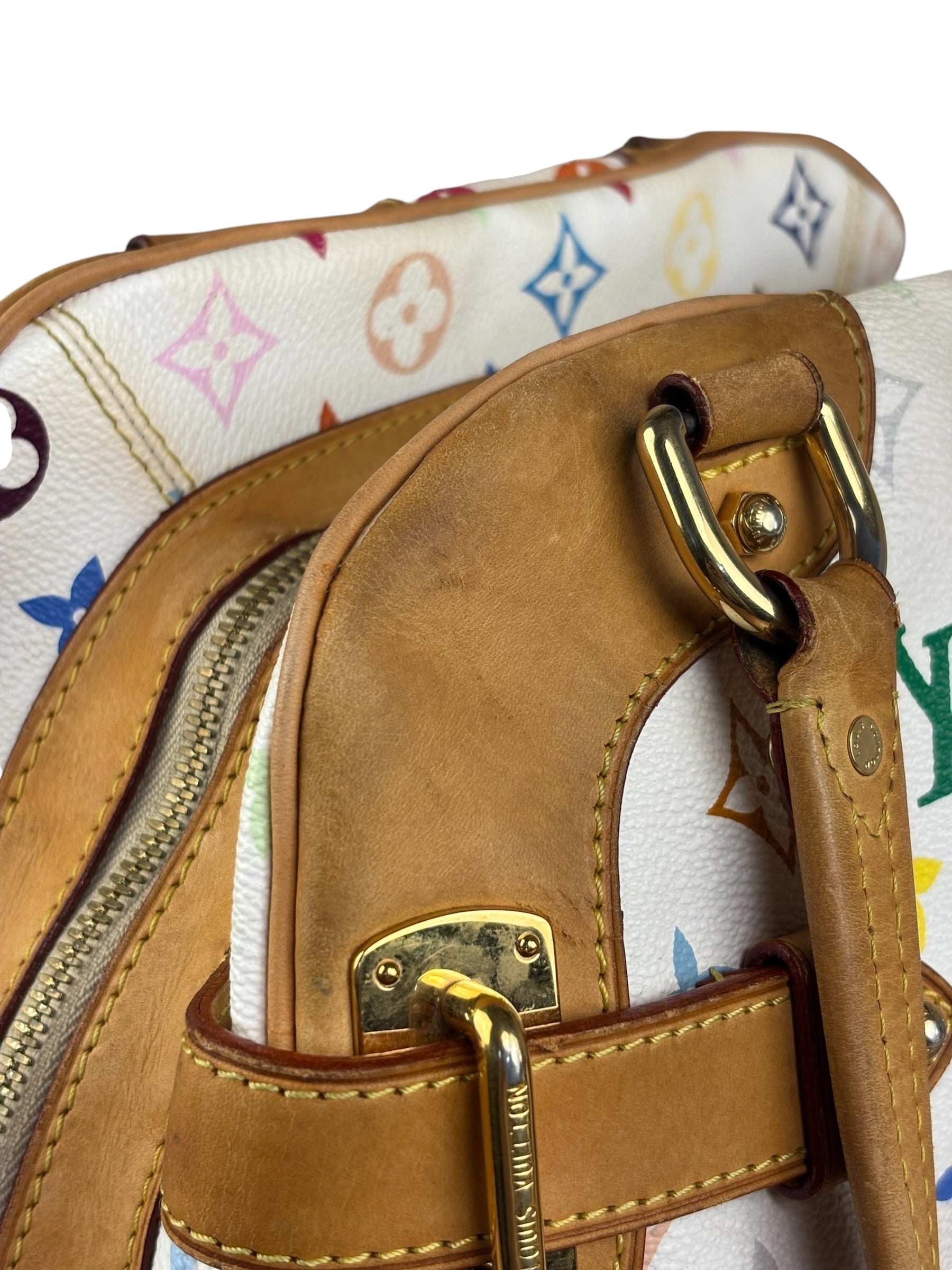 Louis Vuitton White Monogram Murakami Claudia Handbag