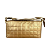 Chanel Gold Leather East West Shoulder Bag 2001