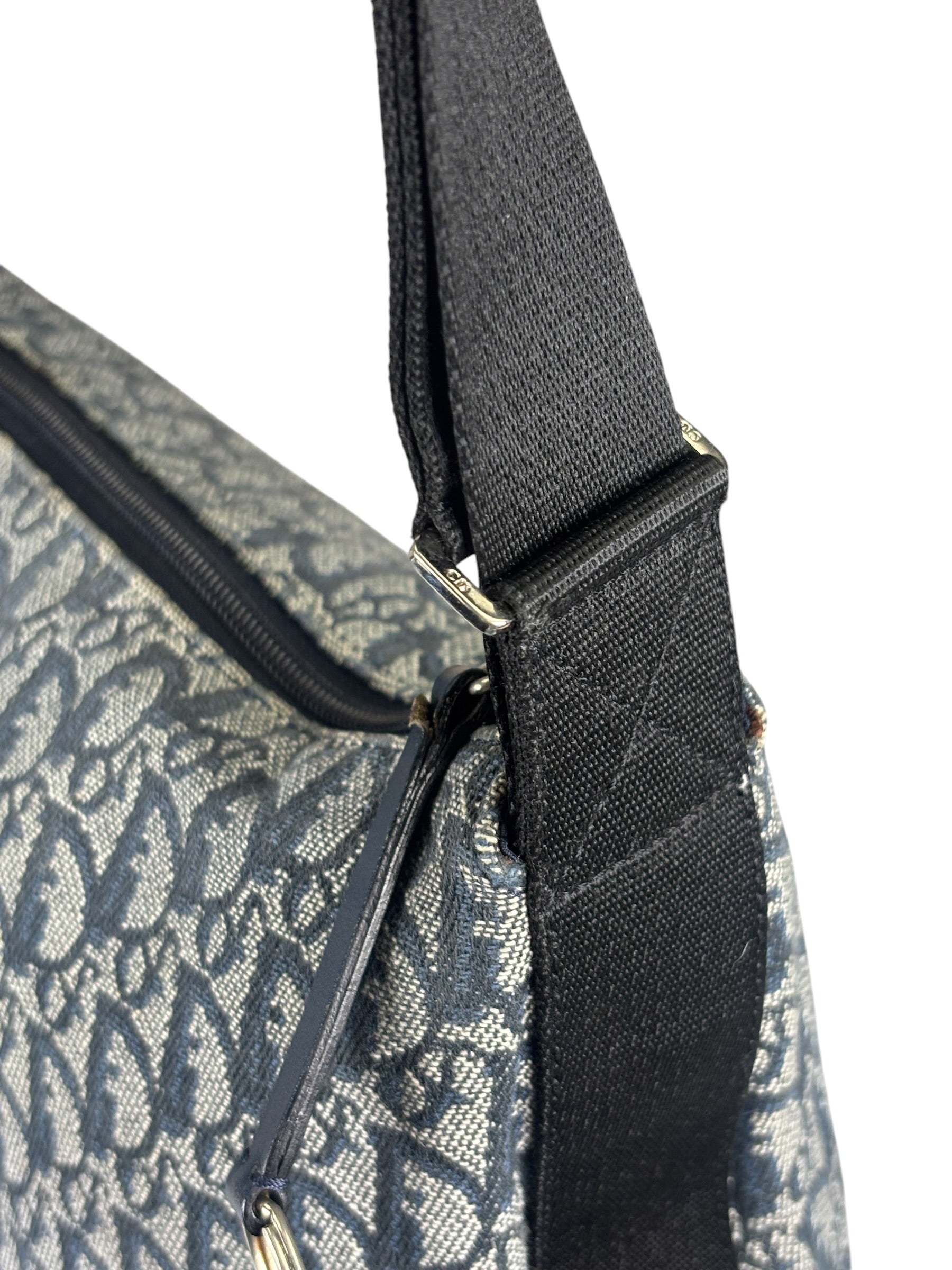 Christian Dior Vintage Blue/Black Trotter Messenger Bag