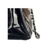 Chanel Vintage Black Patent Leather Envelope Chain Shoulder Bag 1998
