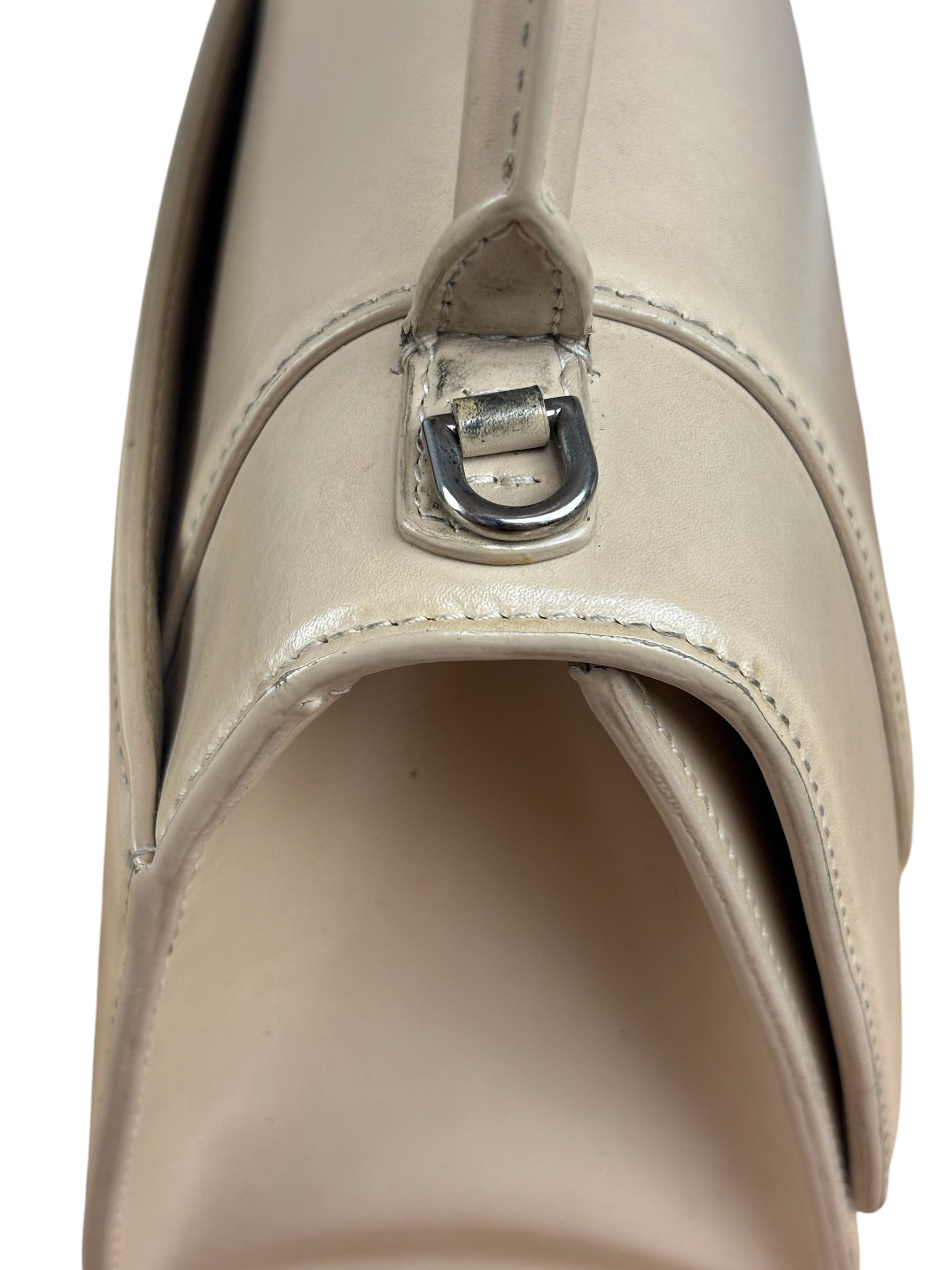 Balenciaga Beige Hourglass Top Handle Bag