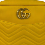 Gucci Bright Yellow GG Marmont Matelasse Shoulder Camera Bag