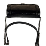 Chanel Black Patent Leather Boy Wallet on Chain Bag 2014