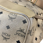 MCM Beige Leather Monogram Medium Stark Backpack