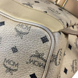 MCM Beige Leather Monogram Medium Stark Backpack