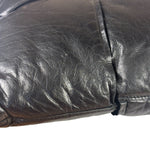 Bottega Veneta Black Leather Maxi Intrecciato Padded Pouch