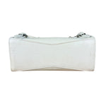 Balenciaga White Croc Embossed S Neo City Bag