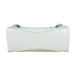 Balenciaga White Croc Embossed S Neo City Bag