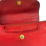 Prada Red Tessuto Nylon/Saffiano Leather Trim Two-Way Bag