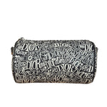 Dior Black/White Shawn Stussy Curvy Script Roller Bag
