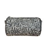 Dior Black/White Shawn Stussy Curvy Script Roller Bag