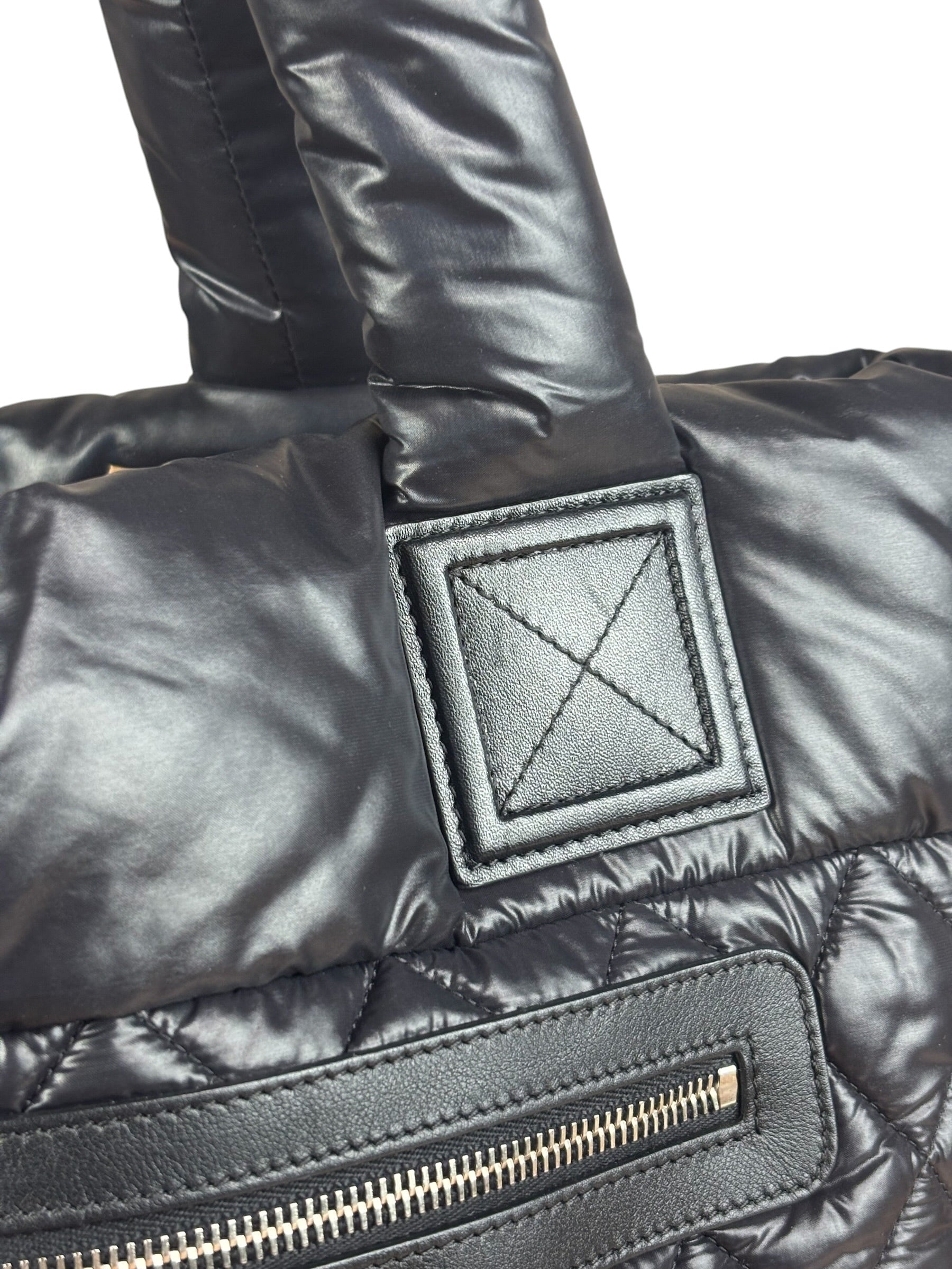 Chanel Black Quilted Nylon Coco Cocoon Puffer Tote Bag 2011
