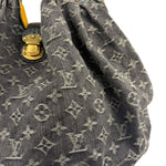 Louis Vuitton Black Denim Mahina Hobo Bag XL