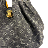 Louis Vuitton Black Denim Mahina Hobo Bag XL