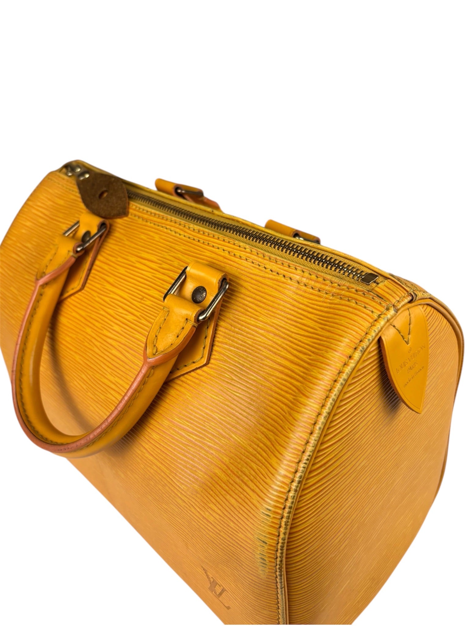 Louis Vuitton Yellow Epi Speedy 25