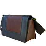 Celine Navy Blue/Burgundy Medium Frame Shoulder Bag
