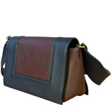 Celine Navy Blue/Burgundy Medium Frame Shoulder Bag
