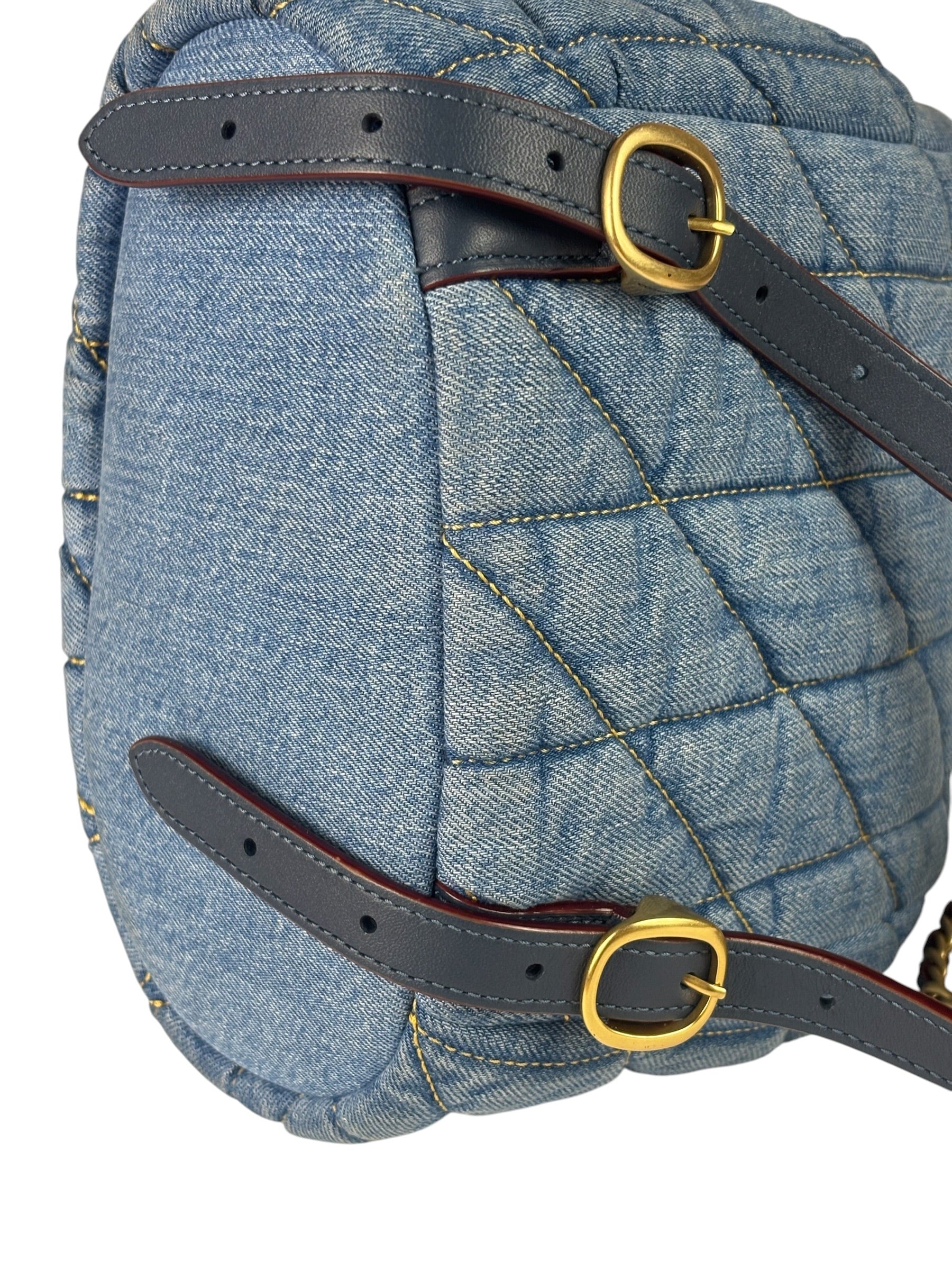 Coach Blue Denim Mini Tabby Backpack