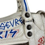 Balenciaga Mini White Graffiti Le City Bag