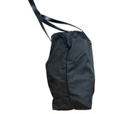 Prada Black Saffiano Leather Strap Tessuto Nylon Tote Bag