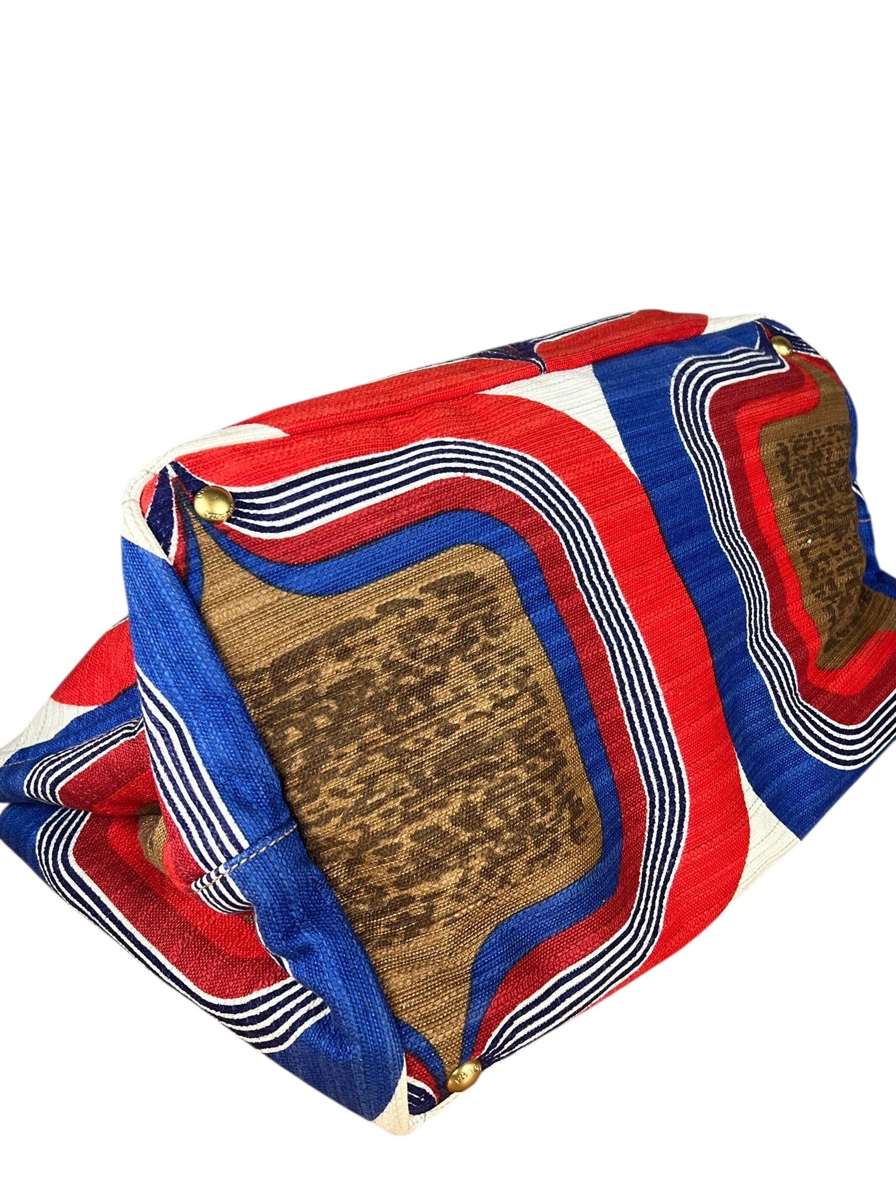 Prada Cabas Printed Canapa Tote