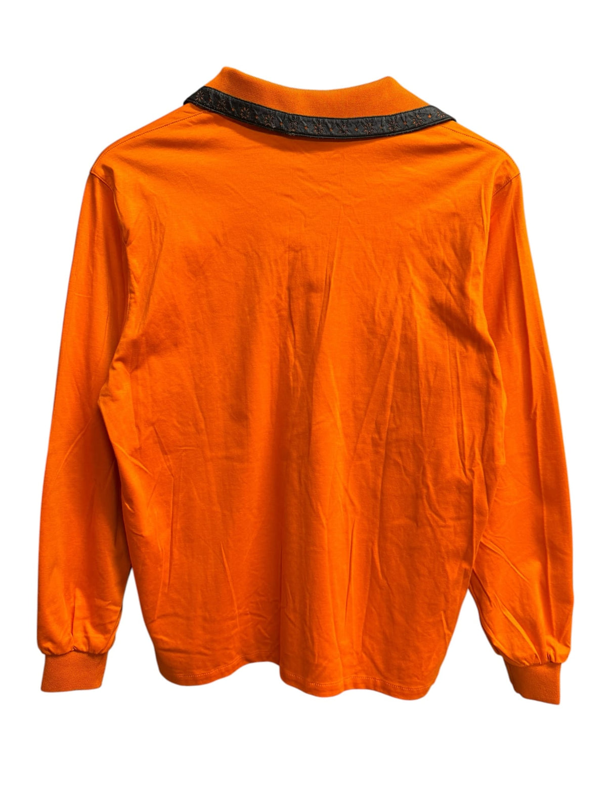 90s Christian Dior Sports Orange/Black Lace Collar Polo Shirt