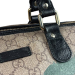Gucci Beige Leather Gg Supreme Italian Flag Joy Boston Bag