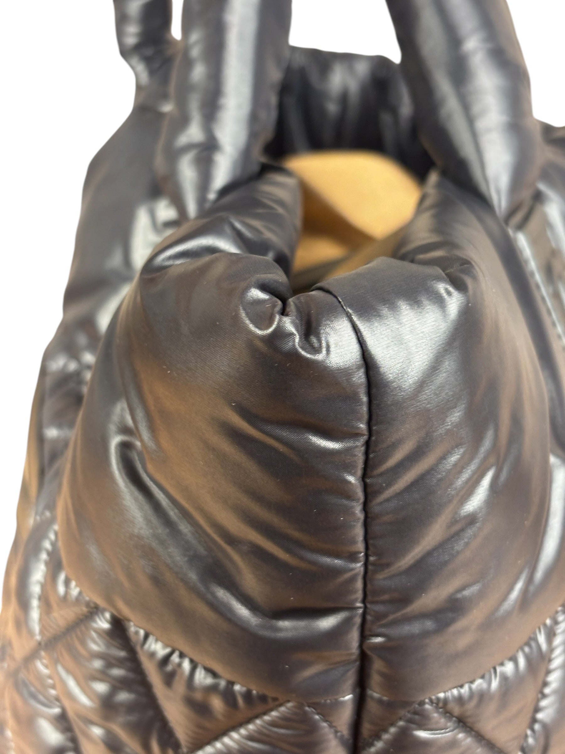 Chanel Black Quilted Nylon Coco Cocoon Puffer Tote Bag 2011